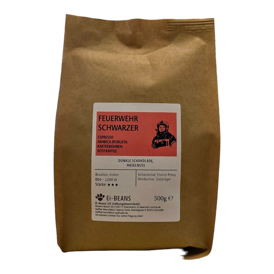 Espresso Feuerwehr Schwarzer - Espresso Bohnen 0,5Kg Arabica / Robusta - SoulTool