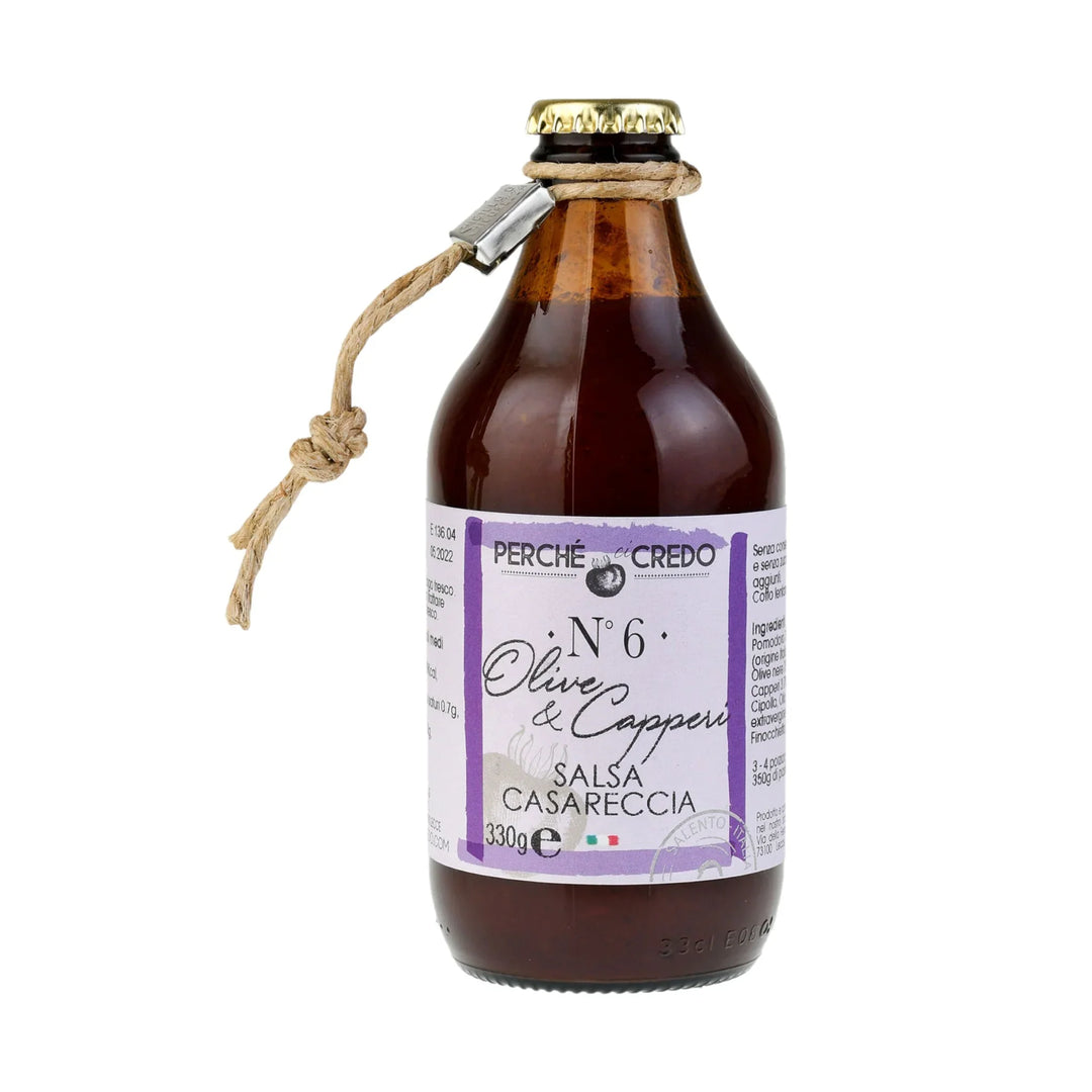 Salsa olive e capperi N° 6 330g Vegan - Würzige Tomatensauce - SoulTool