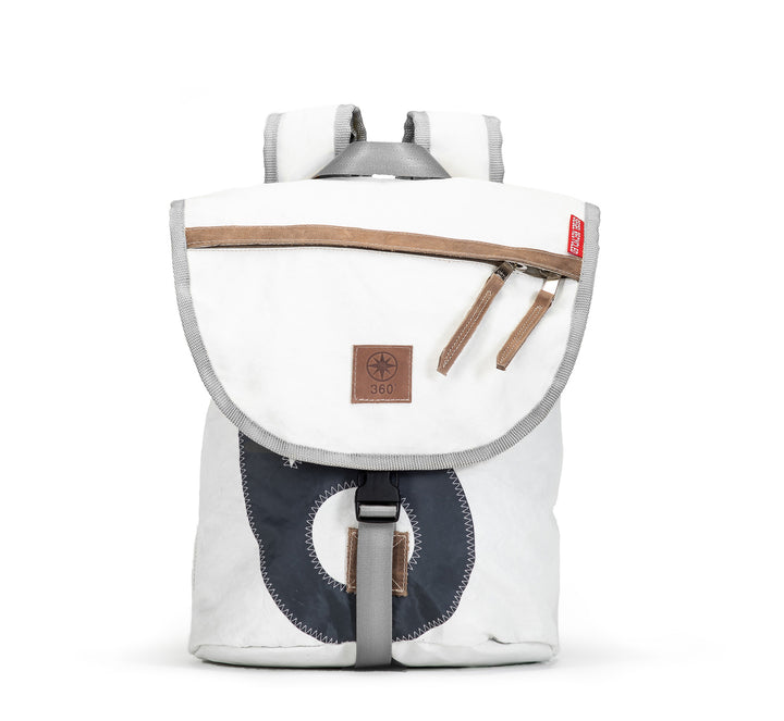 Landgang Mini Weiß Graue Zahl Kompakter Rucksack