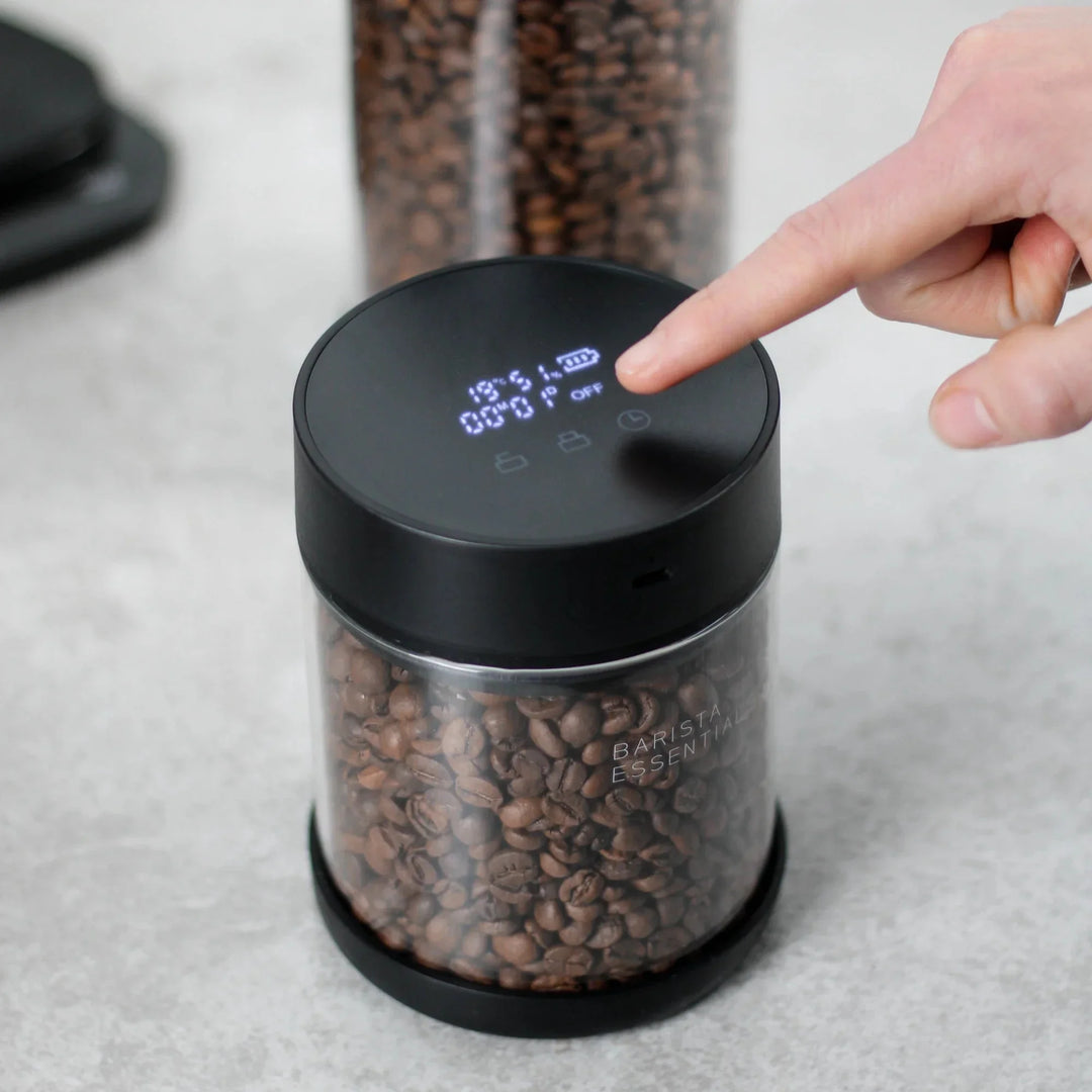 Gläserne Kaffeedose für Bohnen / gemahlenen Kaffee mit Vakuumpumpe – SoulTool