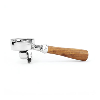 Siebträger mit Doppelauslauf - 58mm (E61), Holz Siebträger Barista Essentials 