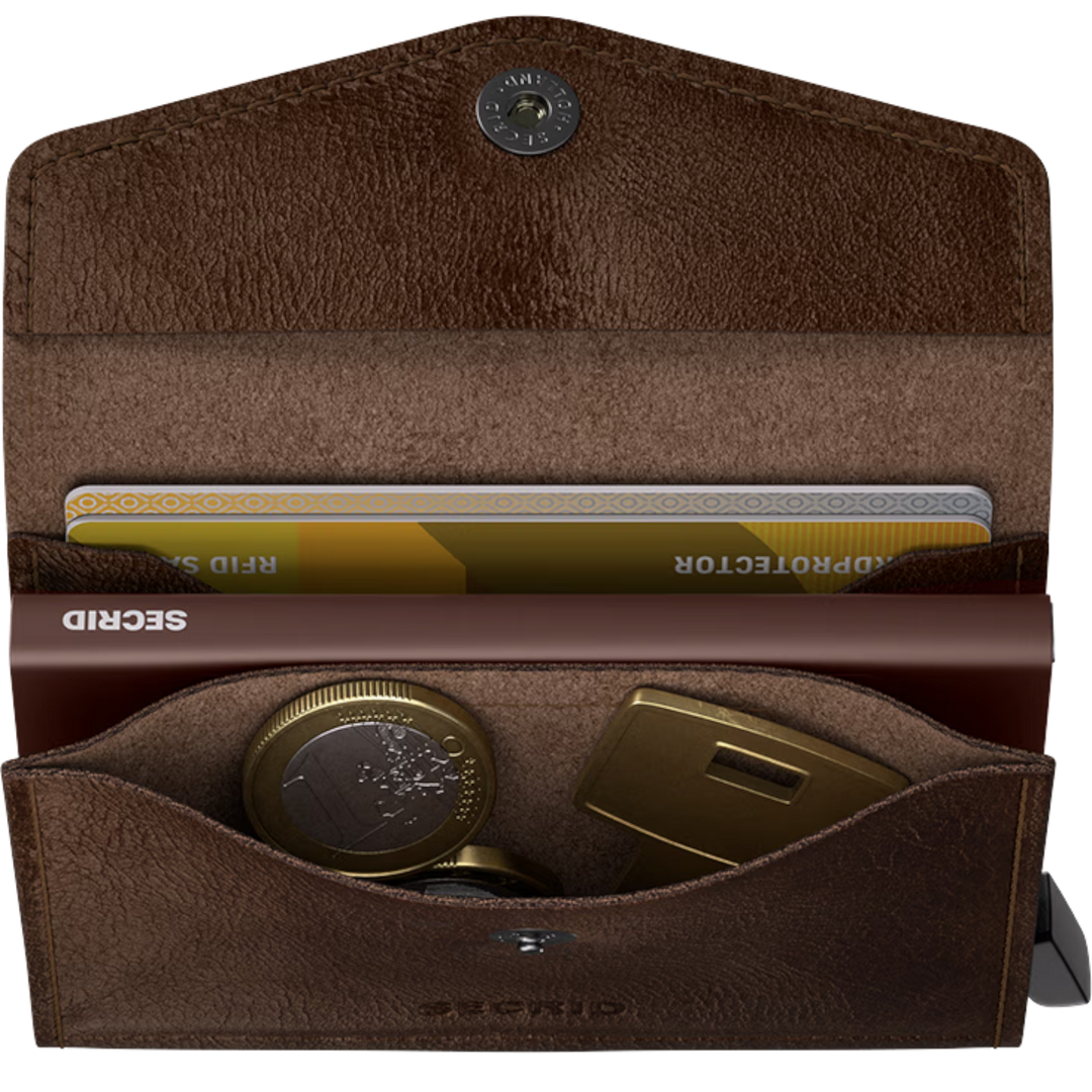 Envelope wallet vintage - Kartenetui für Kreditkarten mit Münzfach