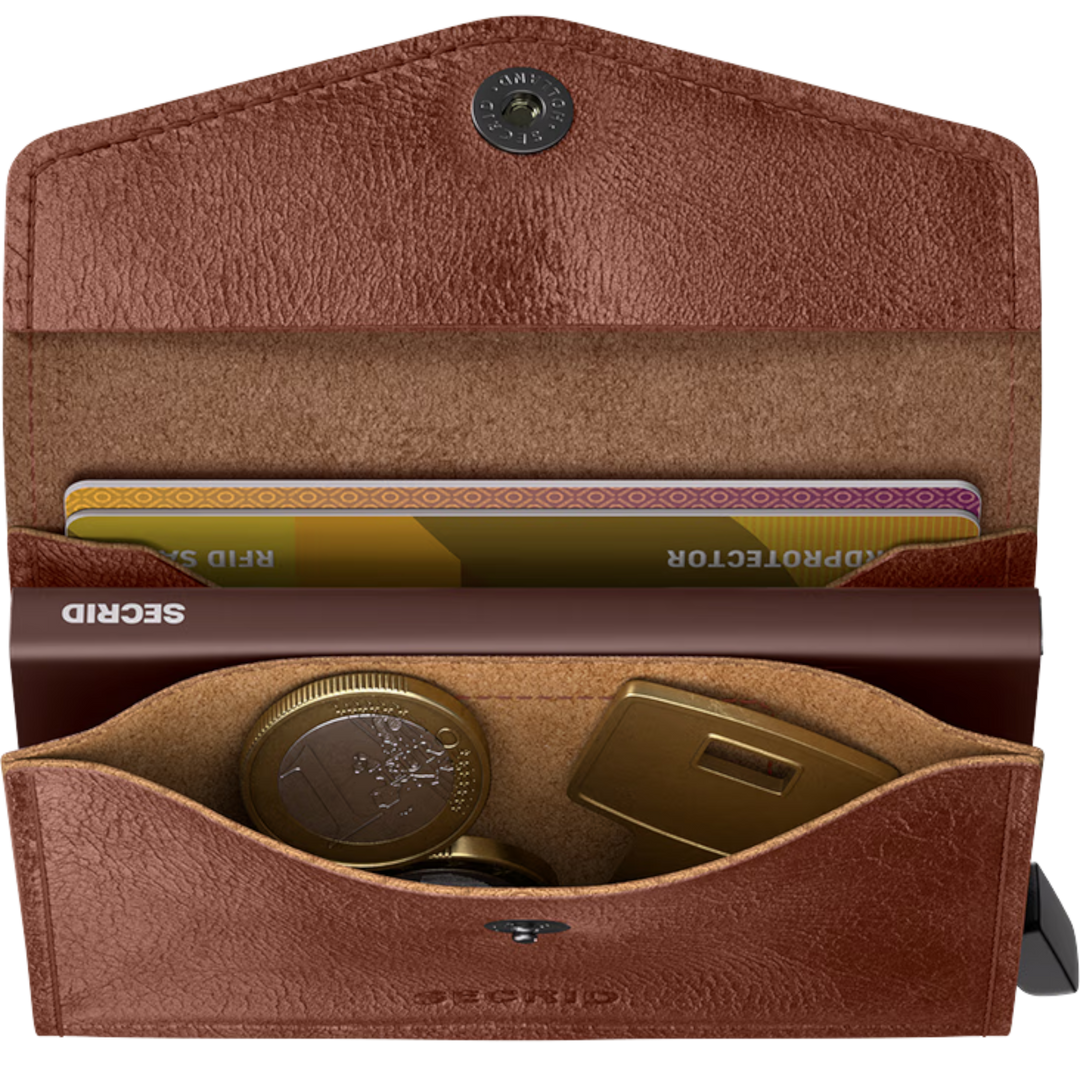 Envelope wallet vintage - Kartenetui für Kreditkarten mit Münzfach