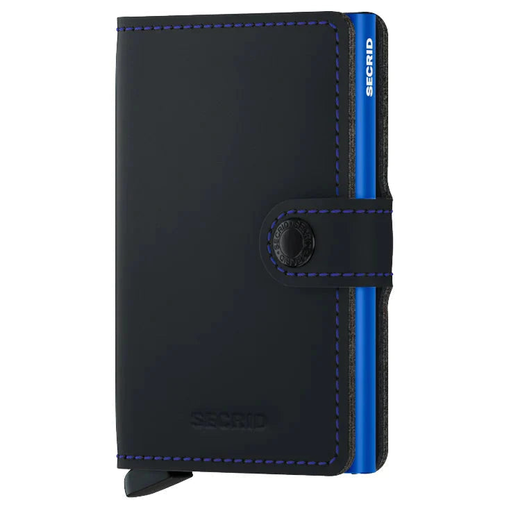 Matte Mini Wallet Kartenetui Kartenetui Secrid Mini Black & Blue 