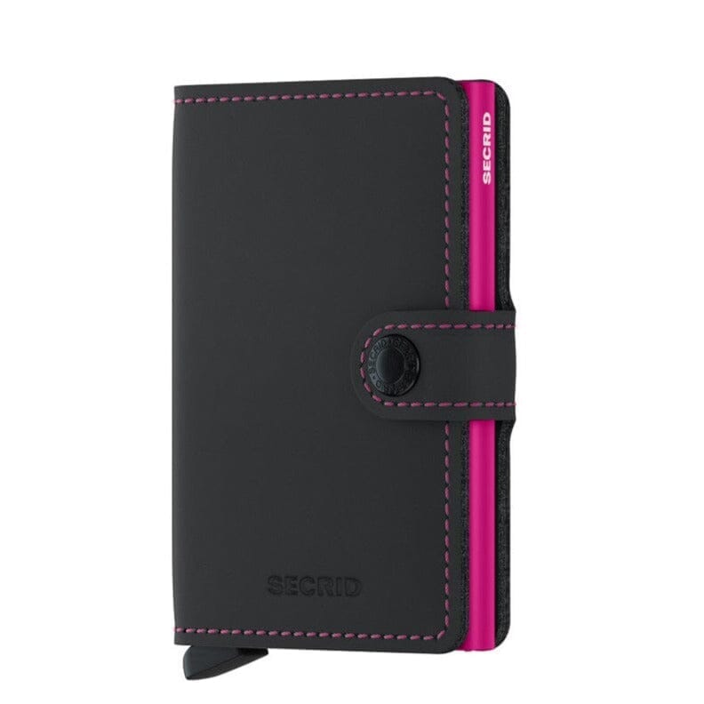 Matte Mini Wallet Kartenetui Kartenetui Secrid Mini Black & Fuchsia 