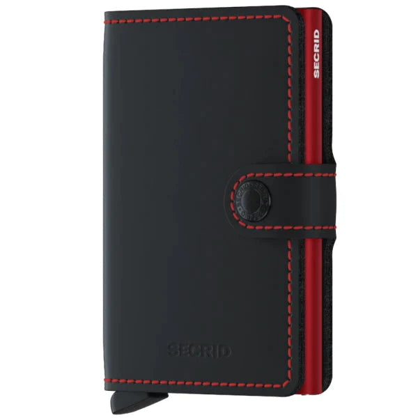 Matte Mini Wallet Kartenetui Kartenetui Secrid Mini Black & Red 
