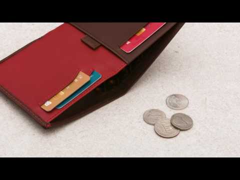 Note Sleeve Leder Brieftasche / Portemonnaie pflanzlich gegerbt