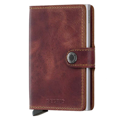 Vintage Mini Wallet Kartenetui Secrid Mini Brown 