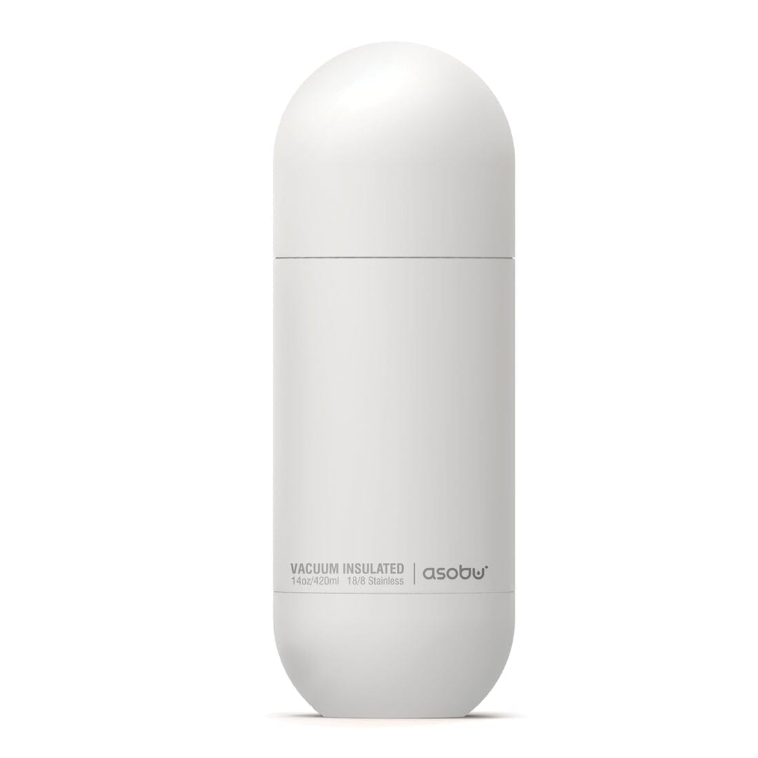 ORB Edelstahlflasche mit Becher Trinkflasche asobu Weiß 