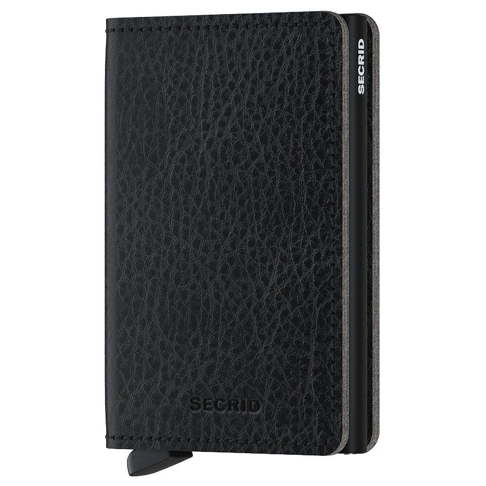 Veg Wallet aus pflanzlich gegerbtem Leder Kartenetui Secrid Slim Black 